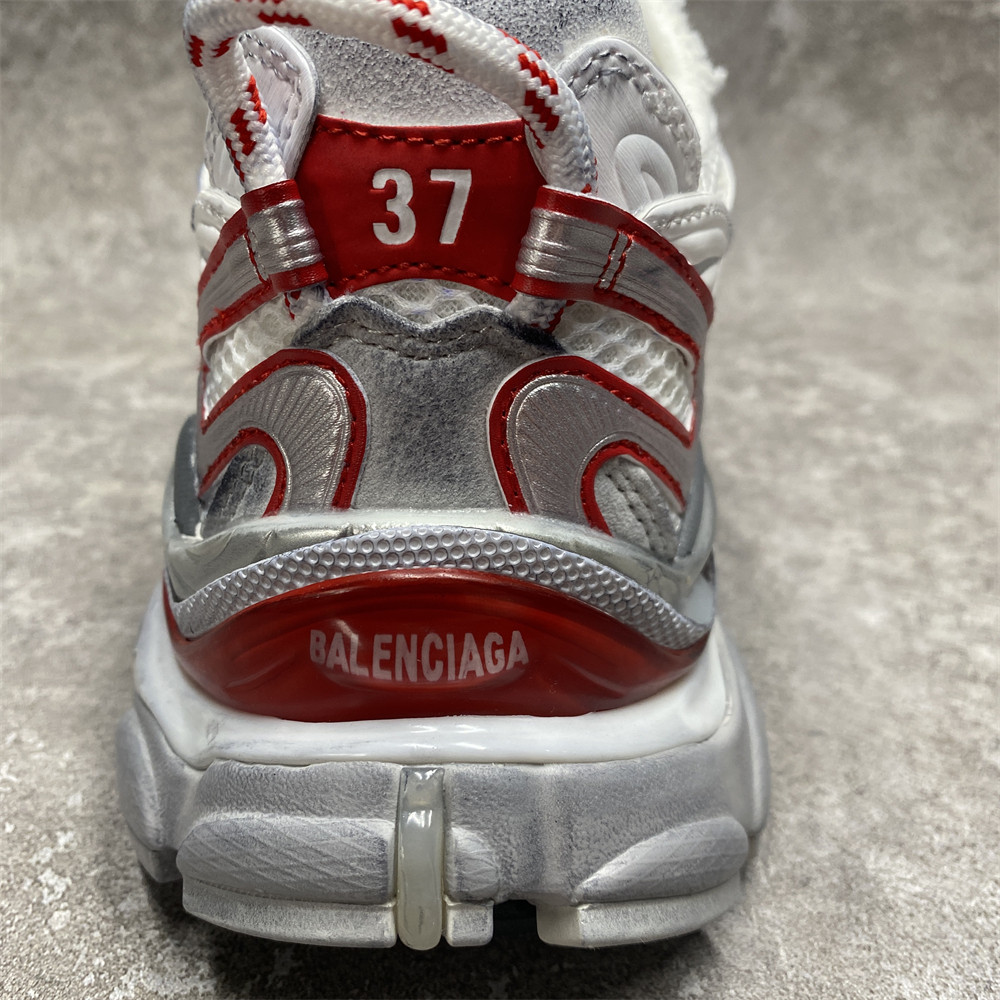 Balenciga Runner White Grey Red
