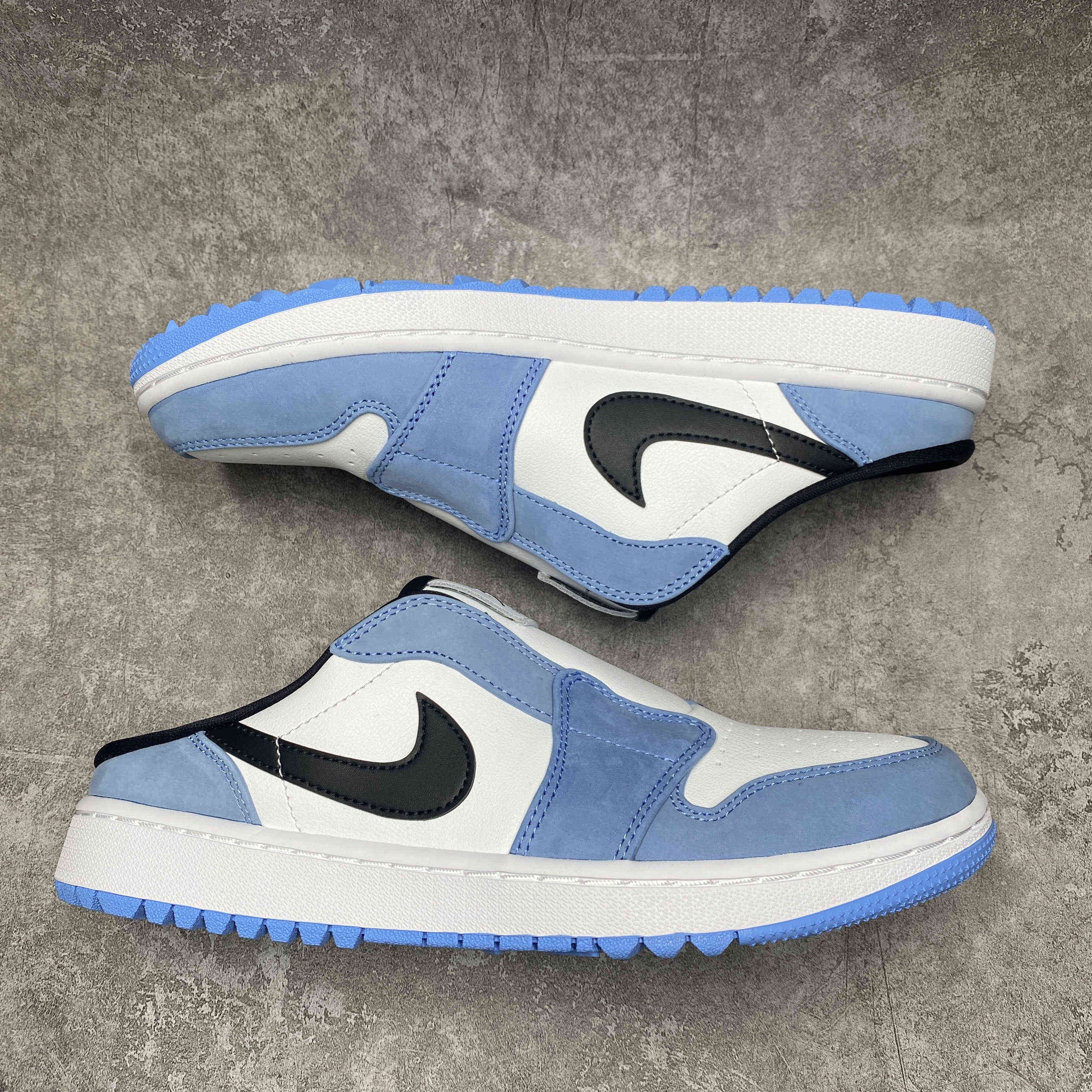 UA AIR JORDAN MULE GOLF UNIVERSITY BLUE NOW AVAILABLE