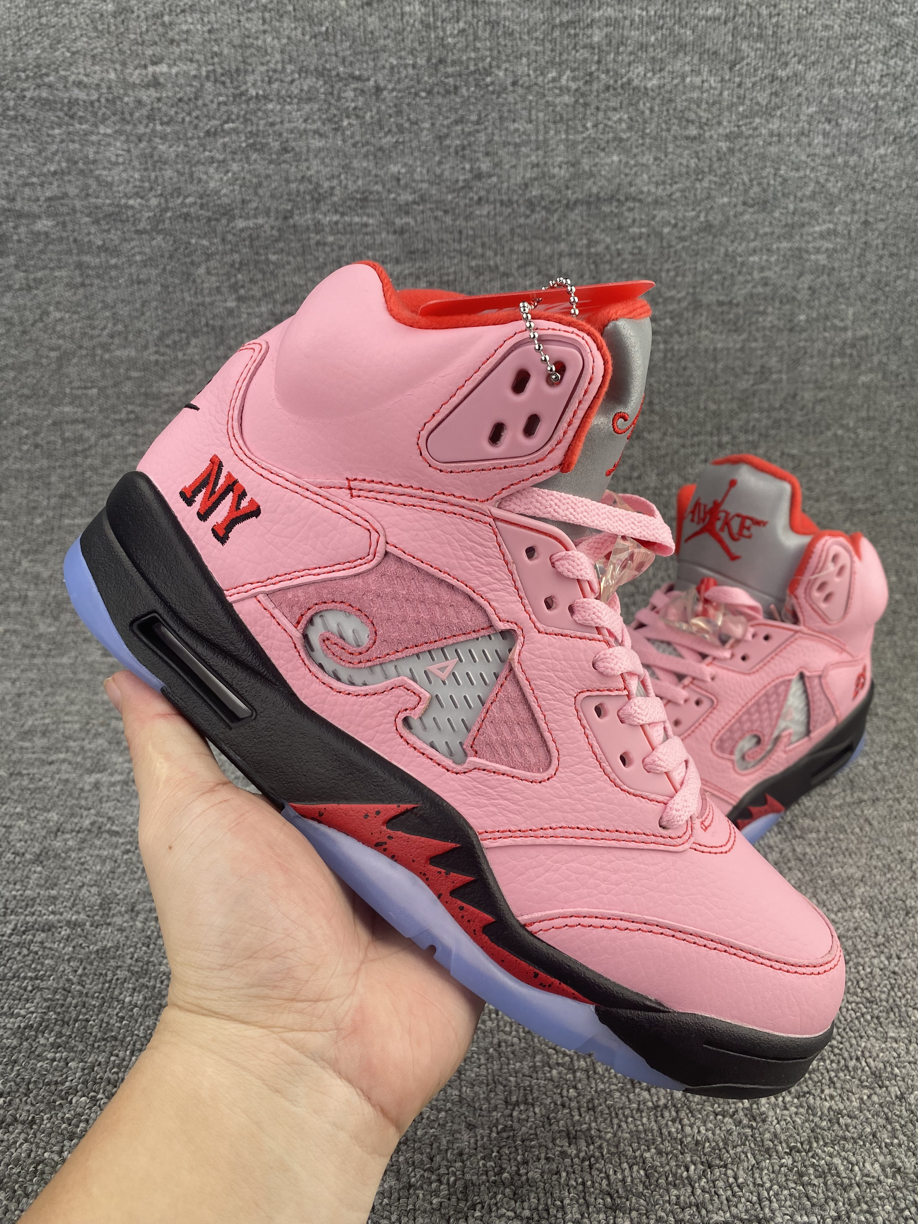 UA Jordan 5 Retro Awake NY Arctic Pink