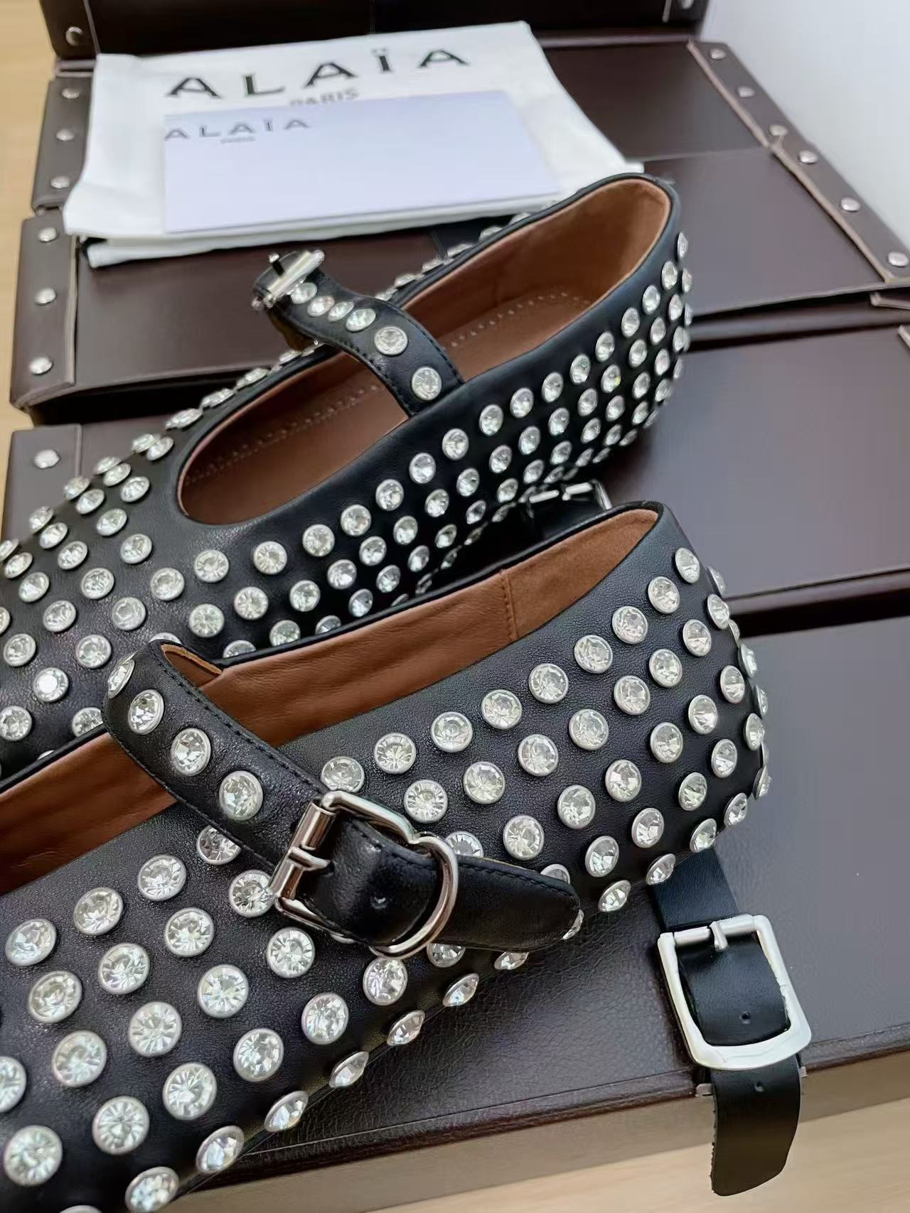 UA ALAÏA STRASS BALLET FLATS