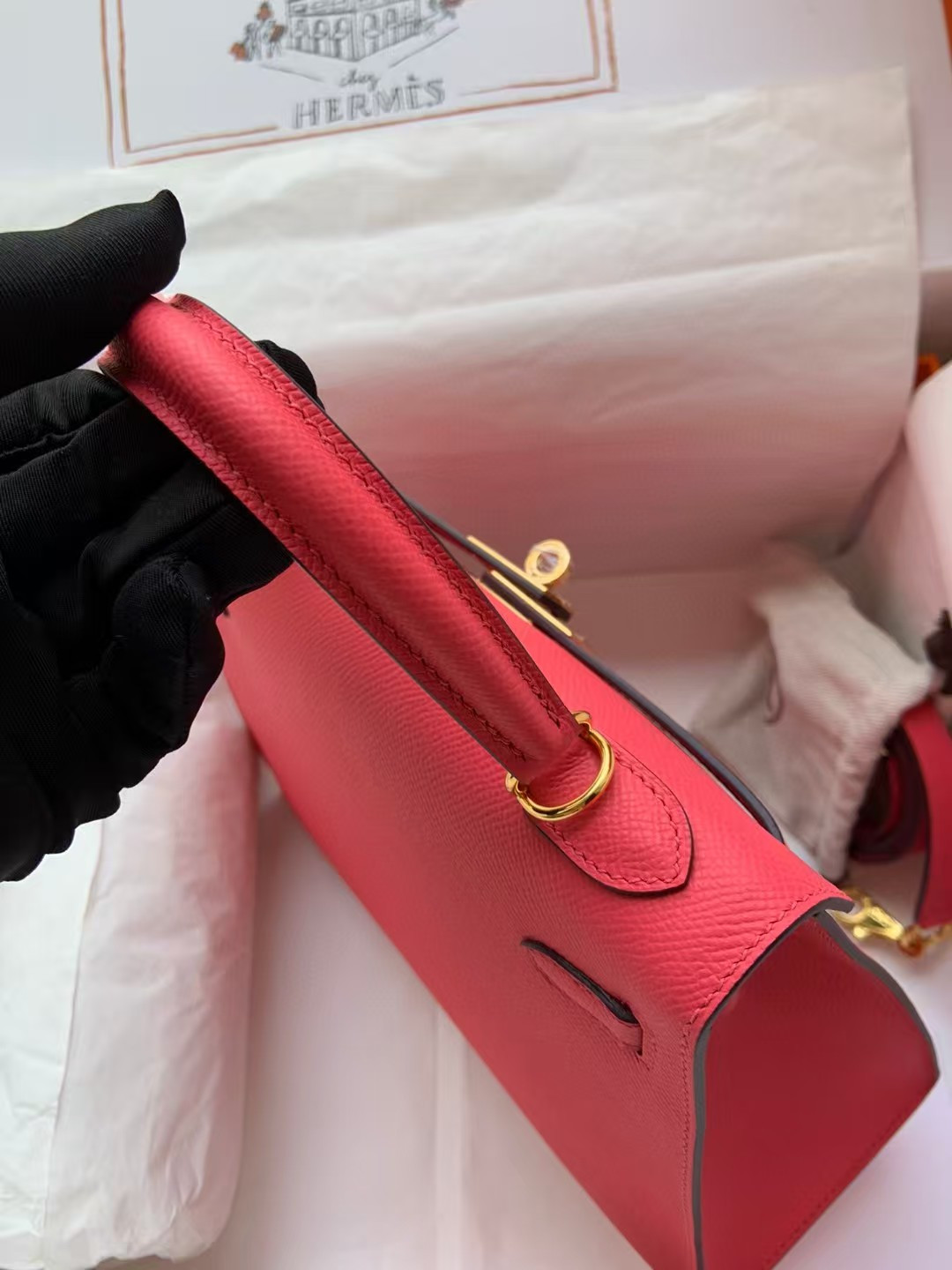 HERMÈS Kelly Silver-tone Hardware 25 28