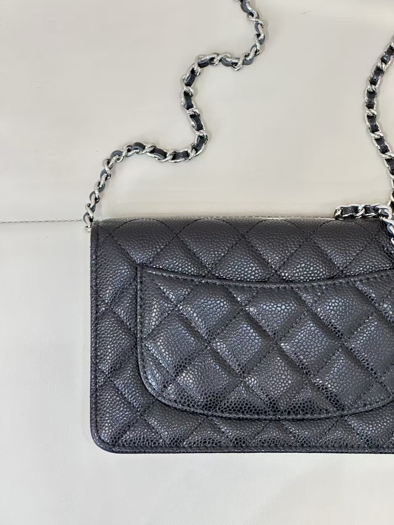 Ch*el woc classic wallet on chain 13x19cm