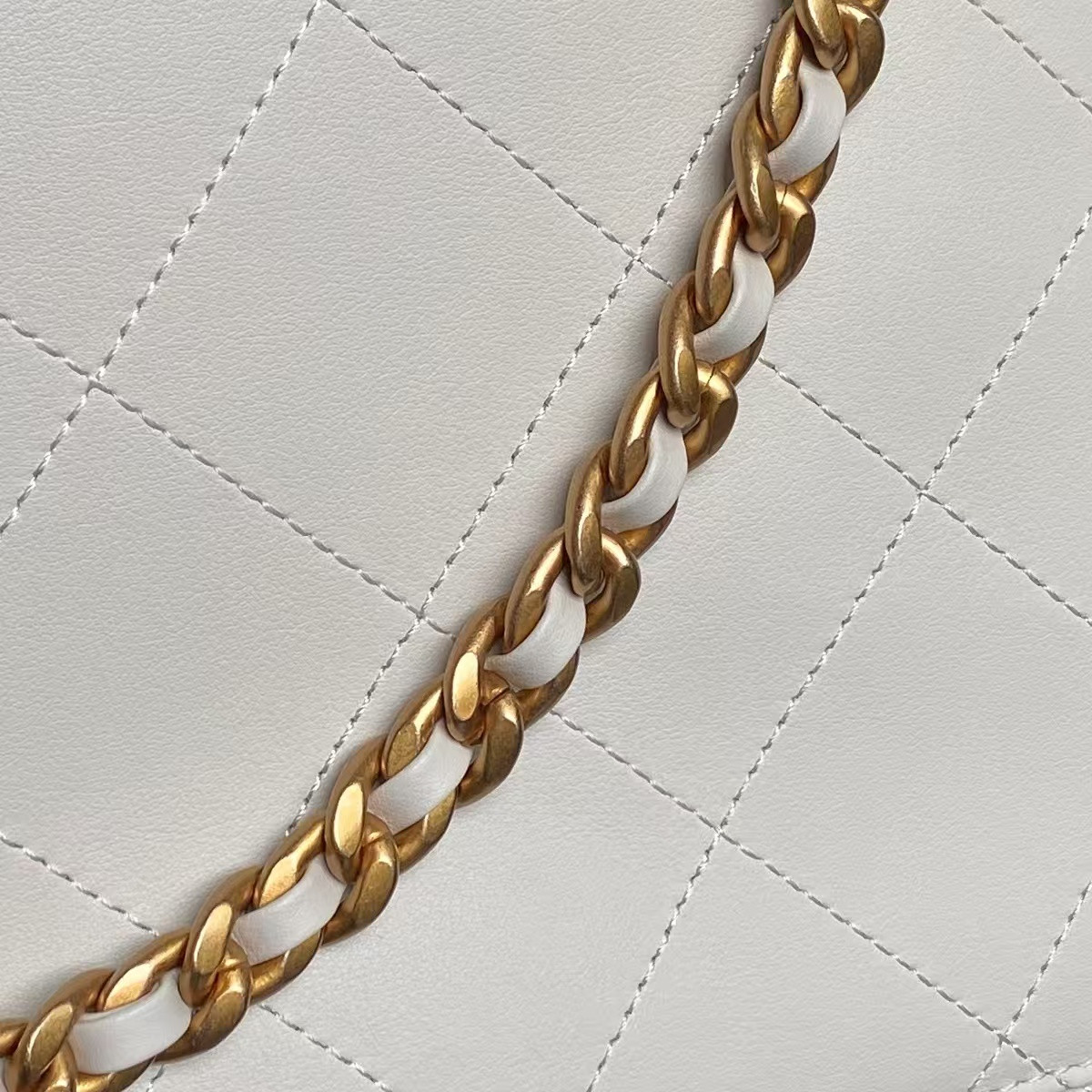 Ch*el maxi flap bag with top handle 26x37x10cm