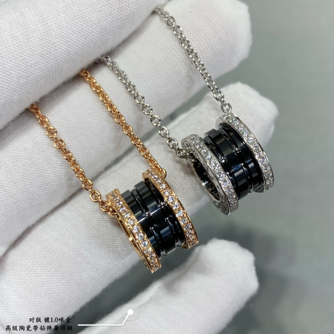 B*l*ai large ceramic spring with drill necklace