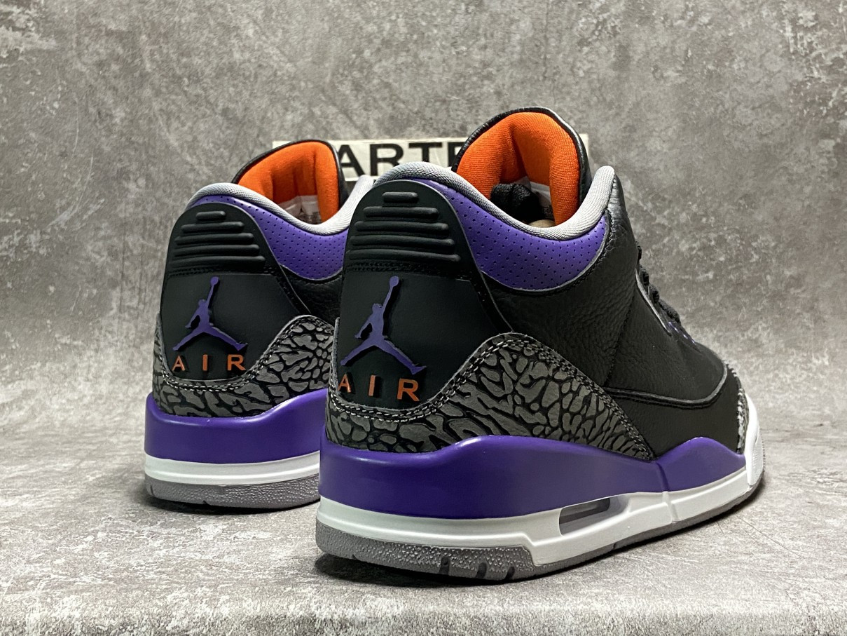 Air Jordan 3 Retro Black Court Purple