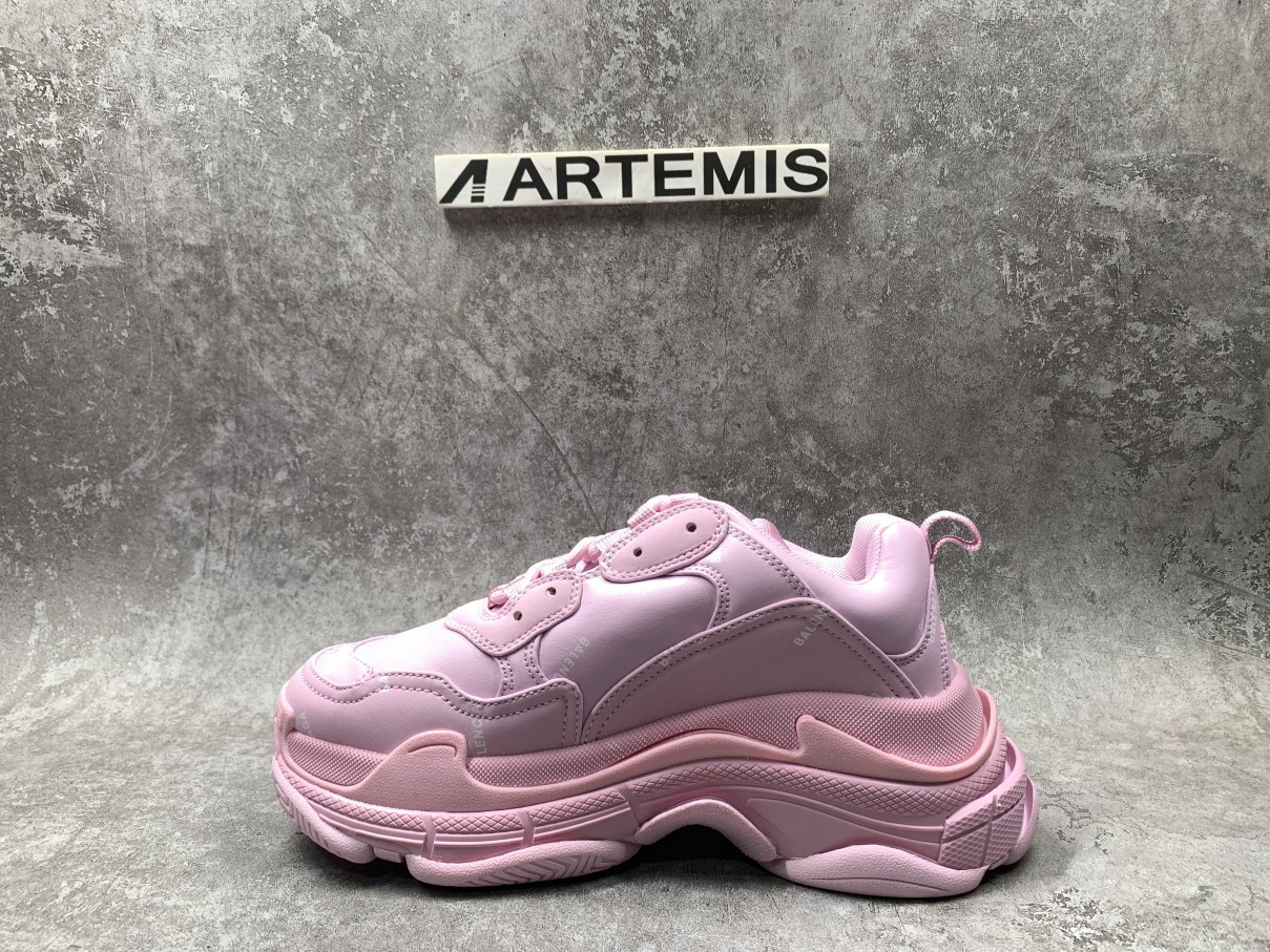 Balenciga Triple S Allover Logo Pink