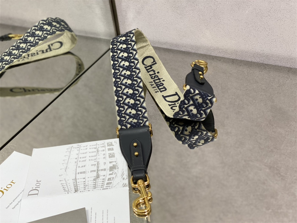 large D*or bobby bag blue D*or oblique jacquard