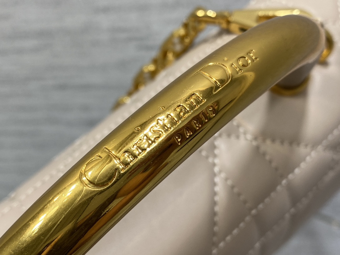 D*or medium D*or ange bag pink latte macrocannage calfskin 26 x 17 x 9 cm