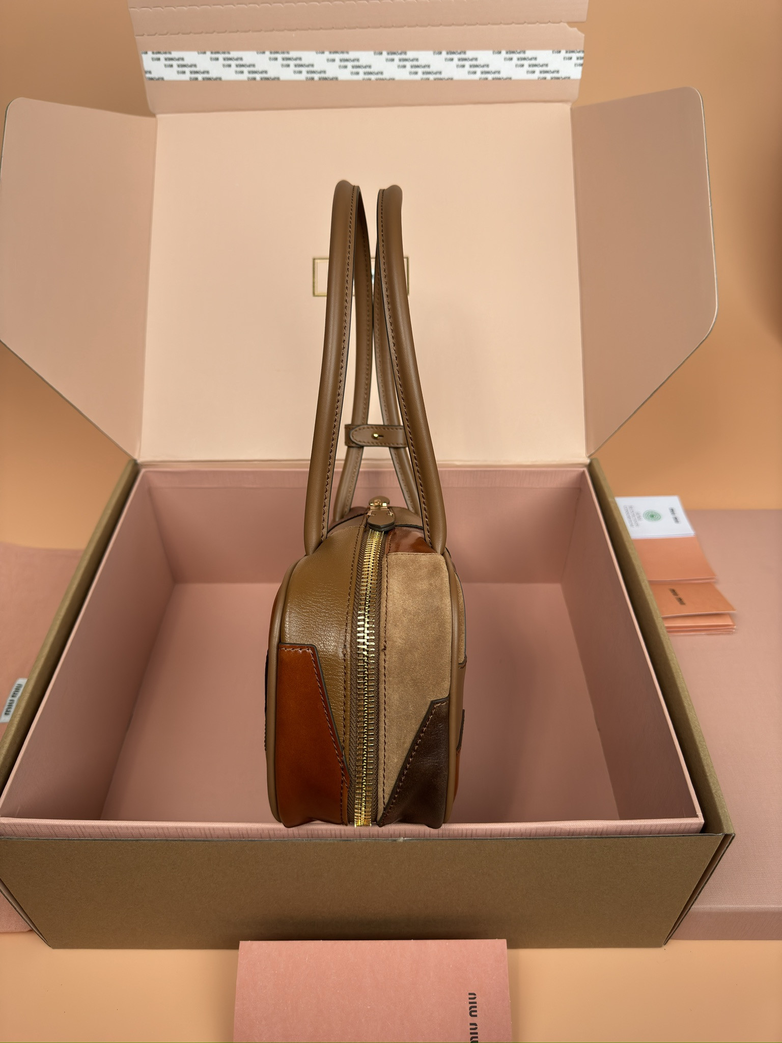 Miu Miu Leather Beau Bag 28×15×9cm