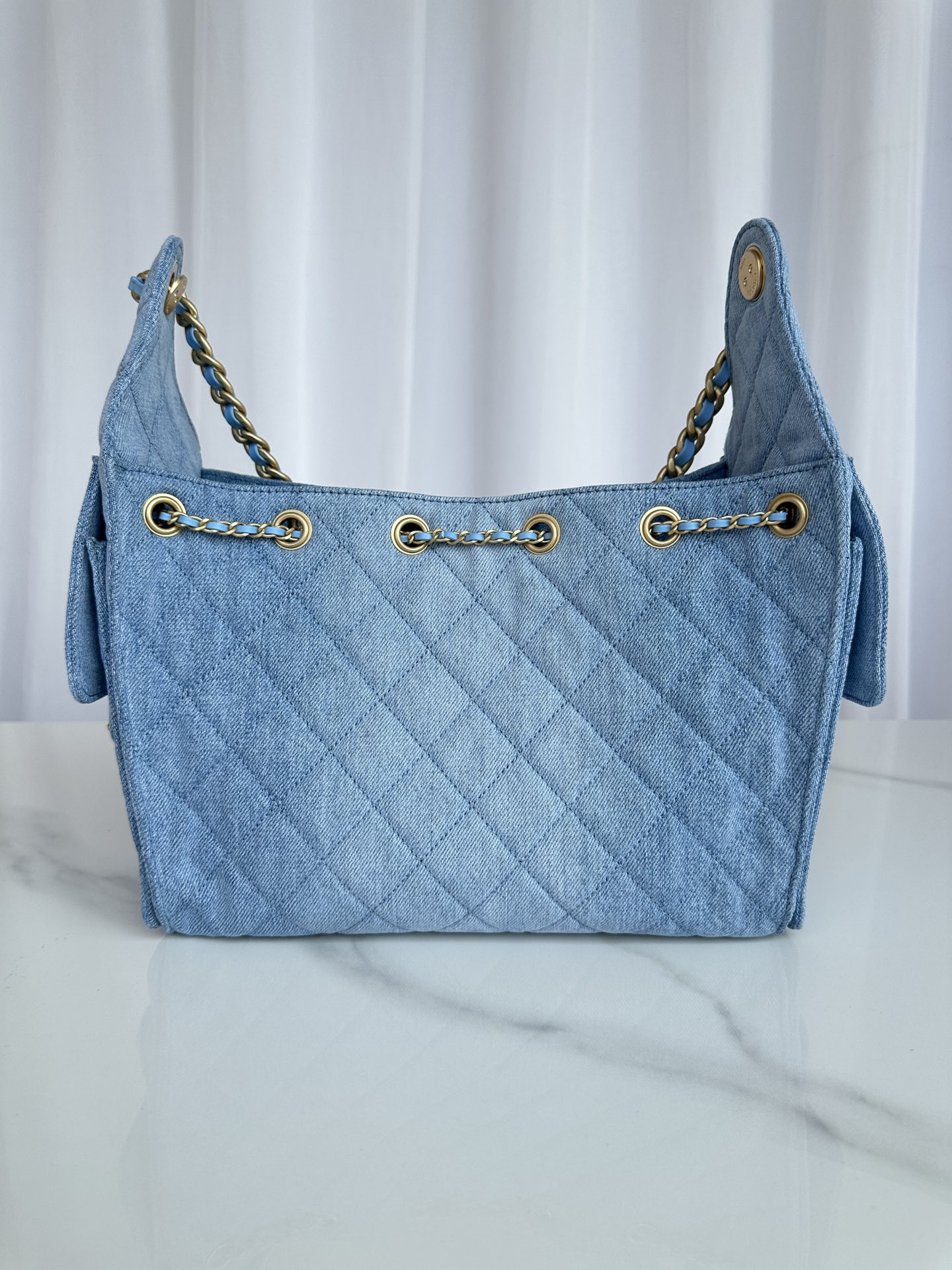 Ch*el 25 small bucket hobo handbag as5293 30x26x14cm