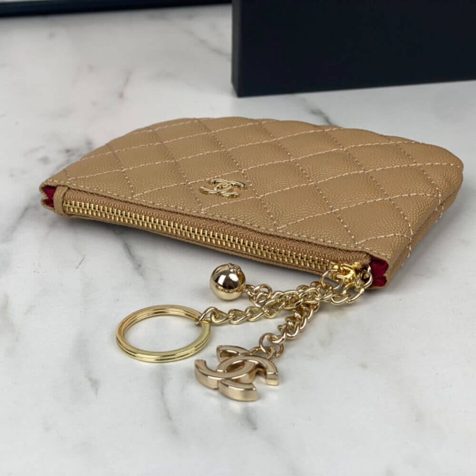 Ch*el classic small zip clutch